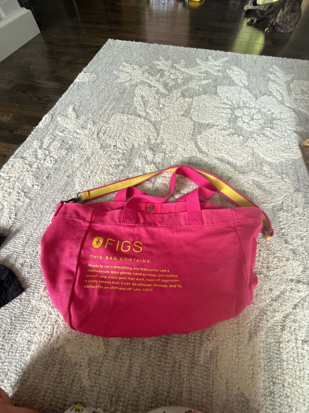 FIGS A Very Large Needle Canvas Tote Bag